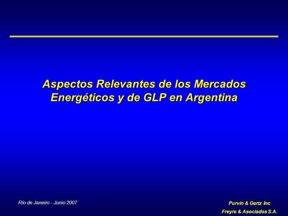 Aspectos Relevantes de los Mercados Energéticos y de GLP en Argentina
