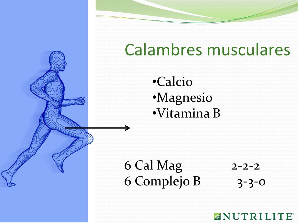 Calambres musculares Calcio Magnesio Vitamina B 6 Cal Mag 2-2-2