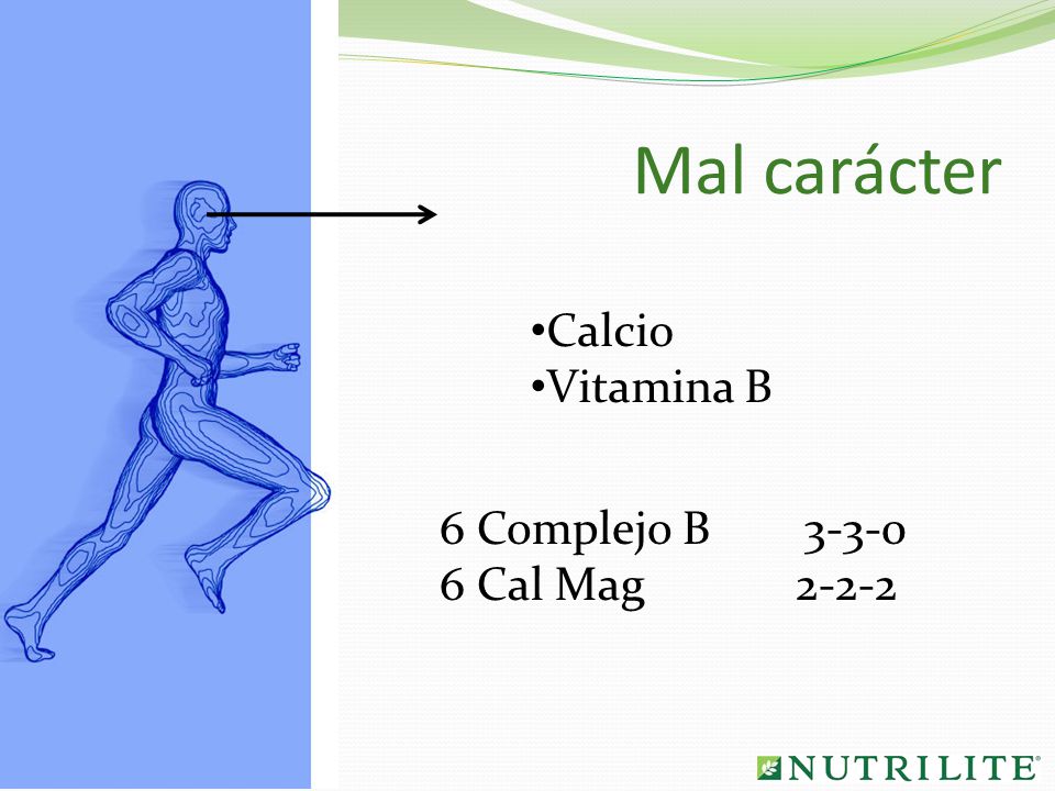 Mal carácter Calcio Vitamina B 6 Complejo B Cal Mag 2-2-2