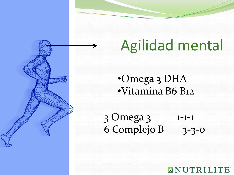 Agilidad mental Omega 3 DHA Vitamina B6 B12 3 Omega