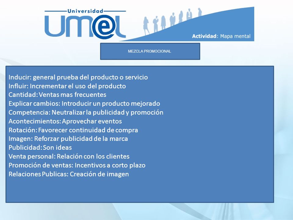 Inducir: general prueba del producto o servicio