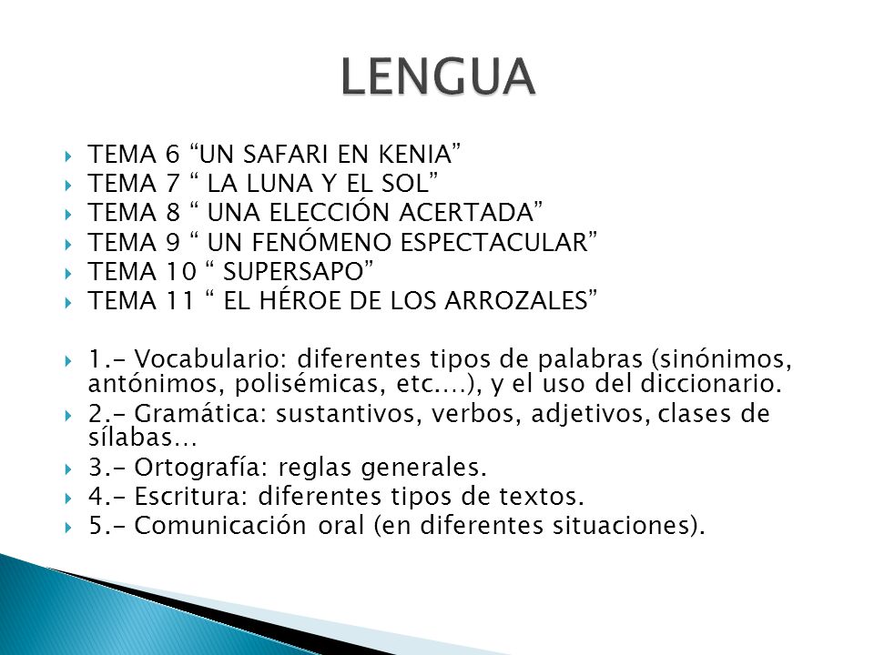 LENGUA TEMA 6 UN SAFARI EN KENIA TEMA 7 LA LUNA Y EL SOL