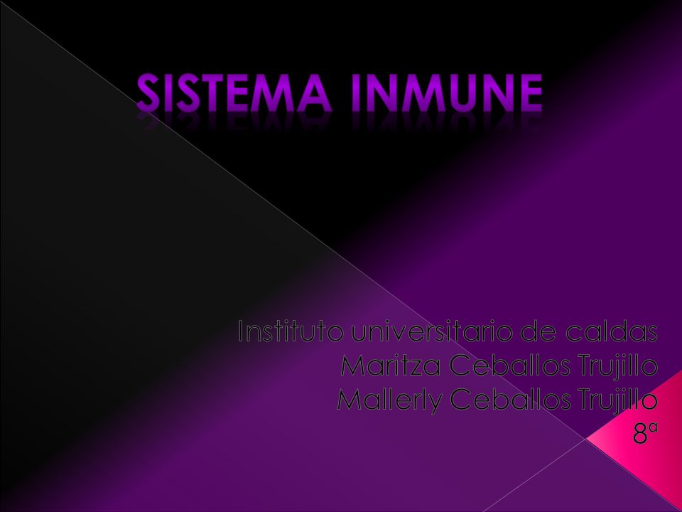 Sistema inmune Instituto universitario de caldas Maritza Ceballos Trujillo. Mallerly Ceballos Trujillo.