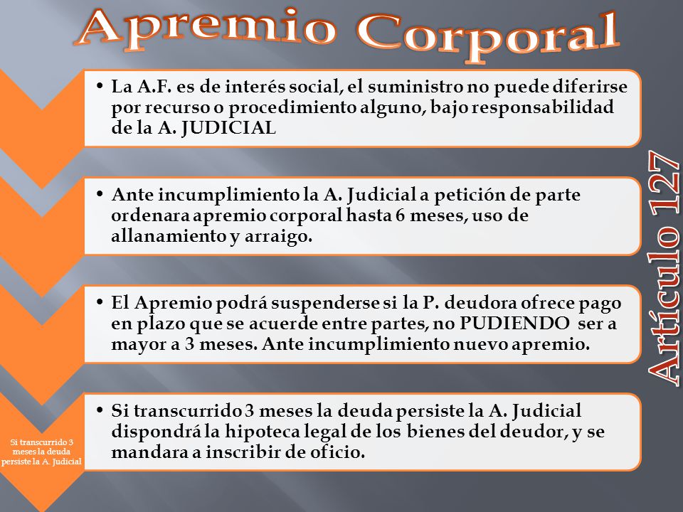 Si transcurrido 3 meses la deuda persiste la A. Judicial