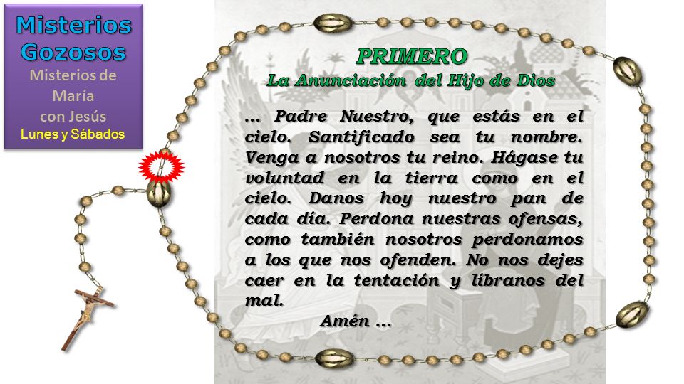 Misterios de María con Jesús La Anunciación del Hijo de Dios
