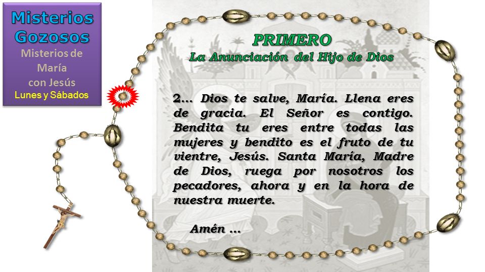 Misterios de María con Jesús La Anunciación del Hijo de Dios