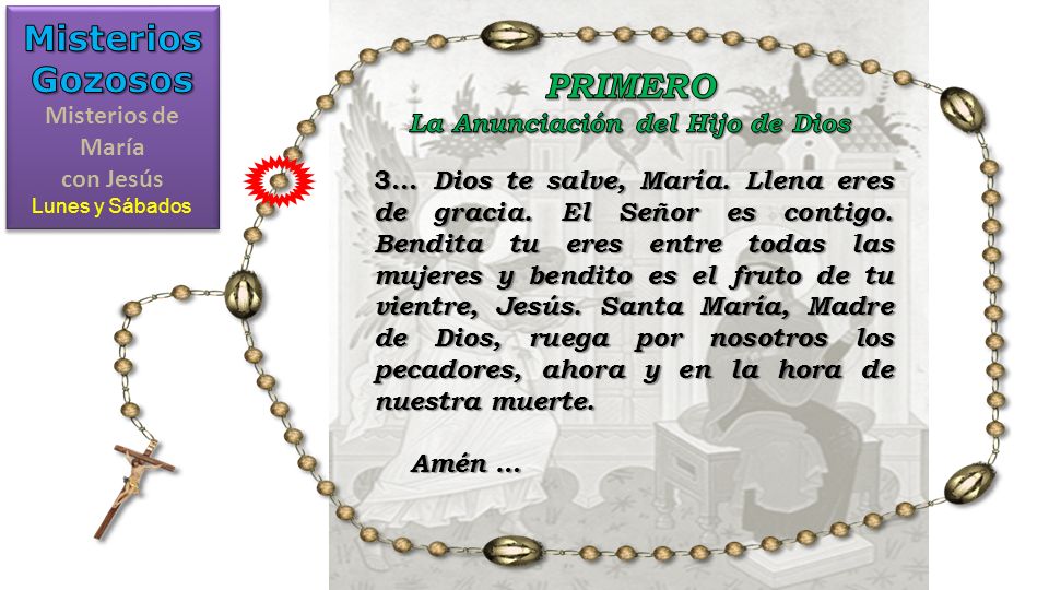 Misterios de María con Jesús La Anunciación del Hijo de Dios