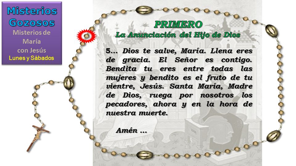 Misterios de María con Jesús La Anunciación del Hijo de Dios