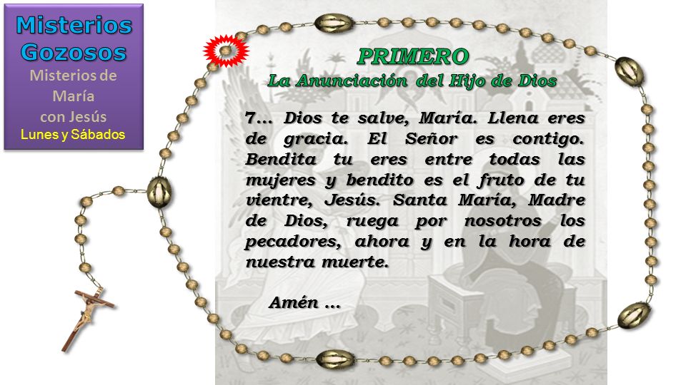 Misterios de María con Jesús La Anunciación del Hijo de Dios