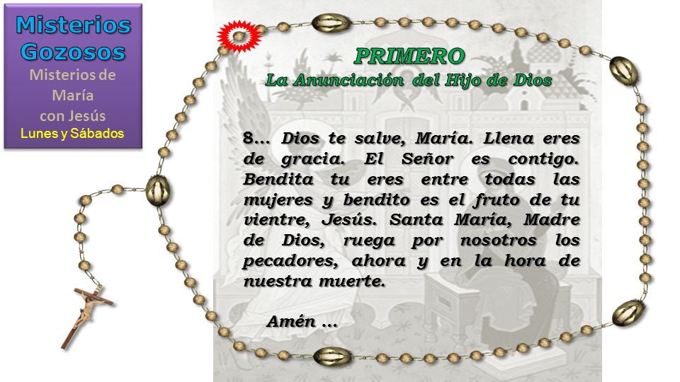Misterios de María con Jesús La Anunciación del Hijo de Dios