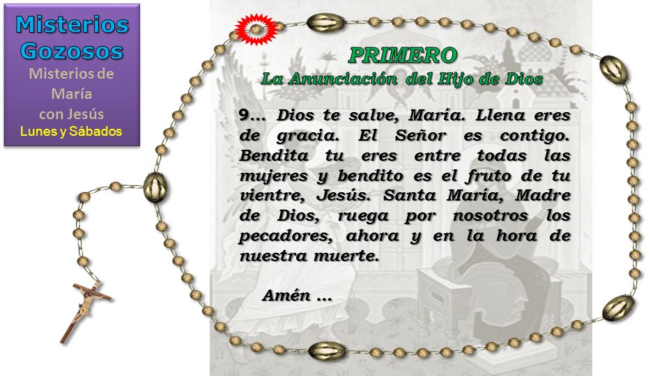 Misterios de María con Jesús La Anunciación del Hijo de Dios