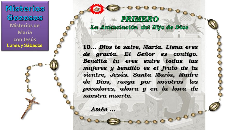 Misterios de María con Jesús La Anunciación del Hijo de Dios
