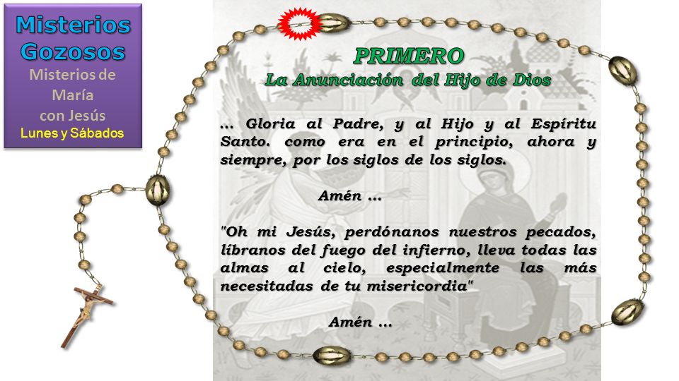 Misterios de María con Jesús La Anunciación del Hijo de Dios