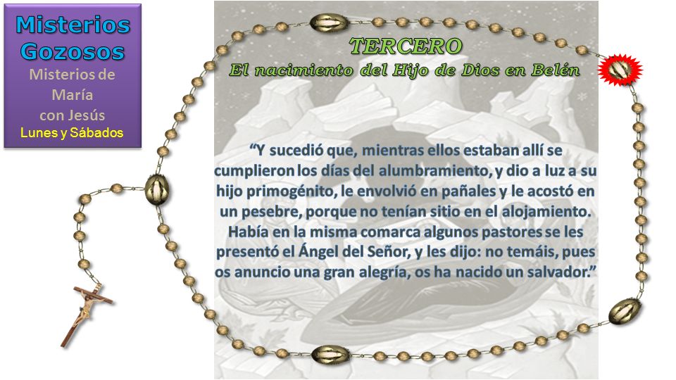 Misterios de María con Jesús El nacimiento del Hijo de Dios en Belén