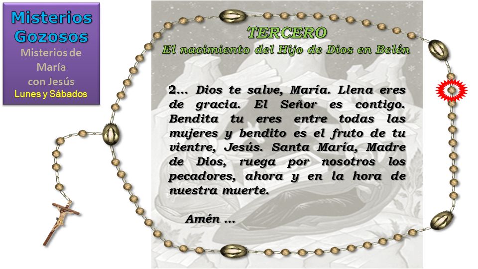 Misterios de María con Jesús El nacimiento del Hijo de Dios en Belén