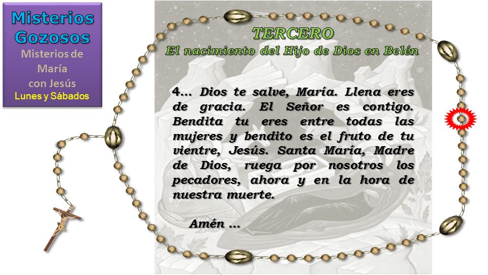 Misterios de María con Jesús El nacimiento del Hijo de Dios en Belén