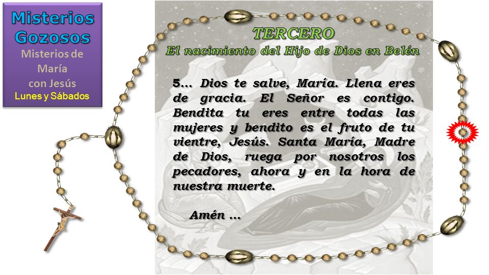 Misterios de María con Jesús El nacimiento del Hijo de Dios en Belén