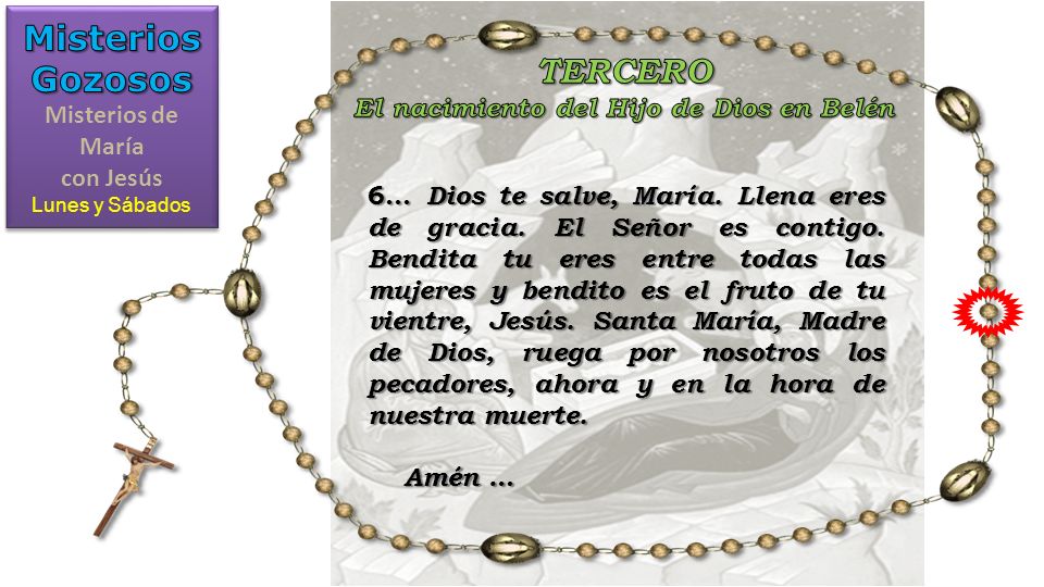 Misterios de María con Jesús El nacimiento del Hijo de Dios en Belén