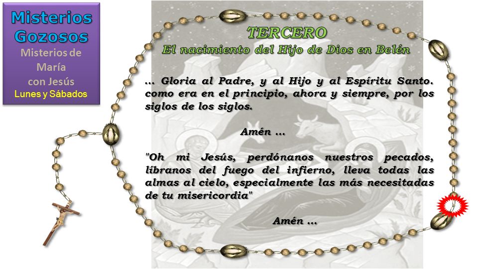 Misterios de María con Jesús El nacimiento del Hijo de Dios en Belén