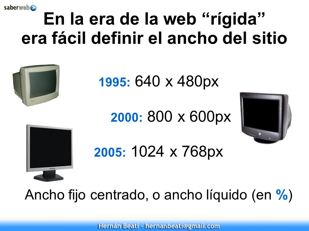 En la era de la web rígida era fácil definir el ancho del sitio