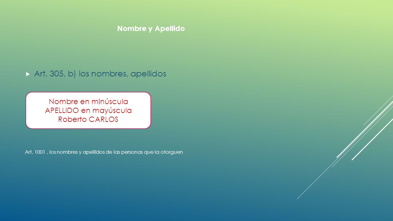 Art los nombres y apellidos de las personas que la otorguen