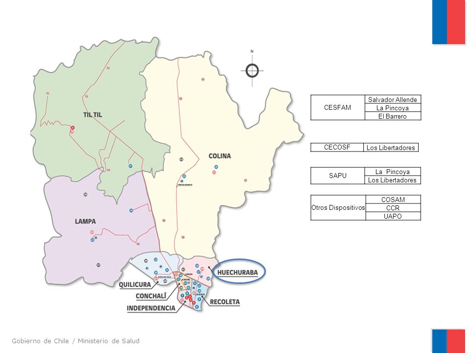 CESFAM Salvador Allende. La Pincoya. El Barrero. CECOSF. Los Libertadores. SAPU. La Pincoya.