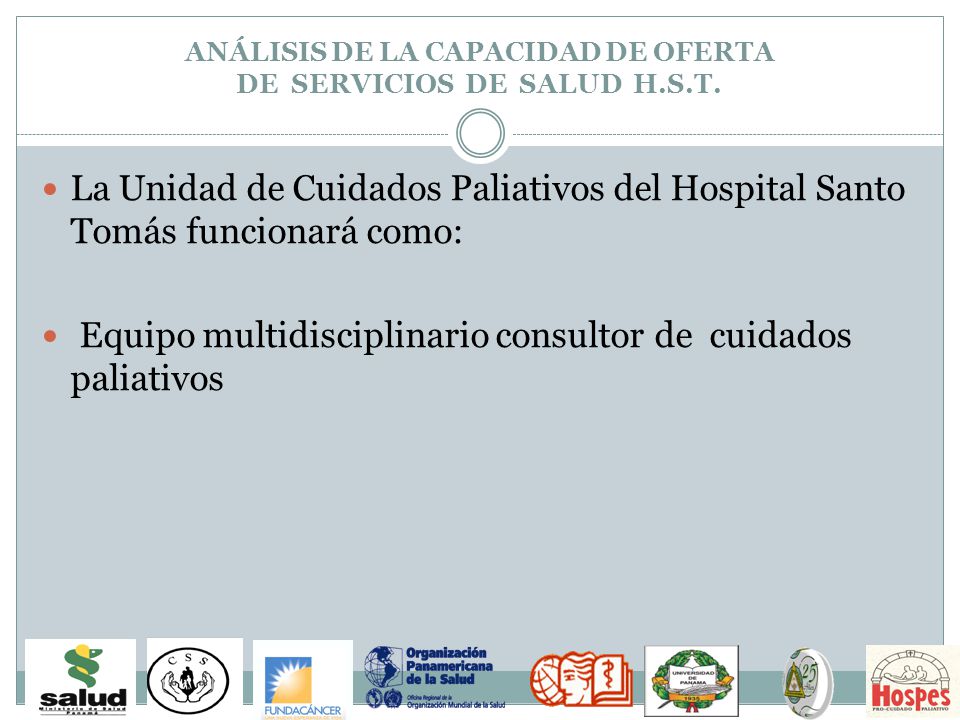 ANÁLISIS DE LA CAPACIDAD DE OFERTA DE SERVICIOS DE SALUD H.S.T.
