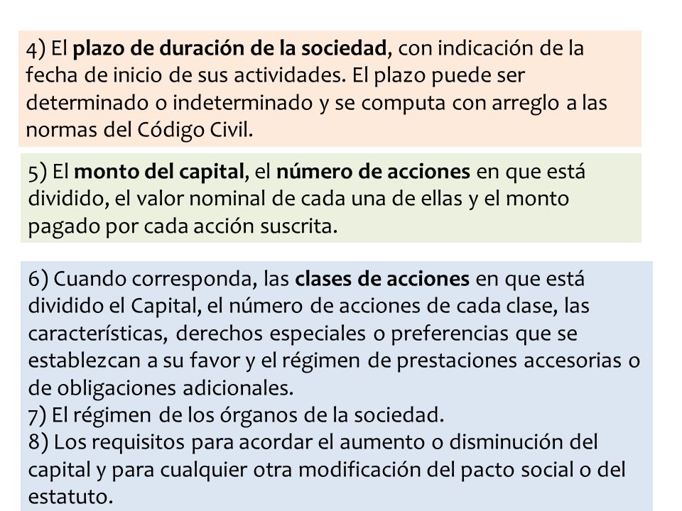 4) El plazo de duración de la sociedad, con indicación de la fecha de inicio de sus actividades. El plazo puede ser determinado o indeterminado y se computa con arreglo a las normas del Código Civil.