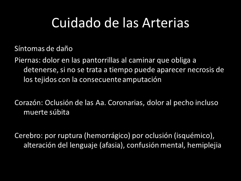 Cuidado de las Arterias