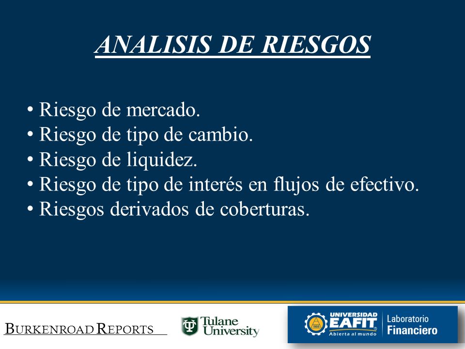 ANALISIS DE RIESGOS Riesgo de mercado. Riesgo de tipo de cambio.