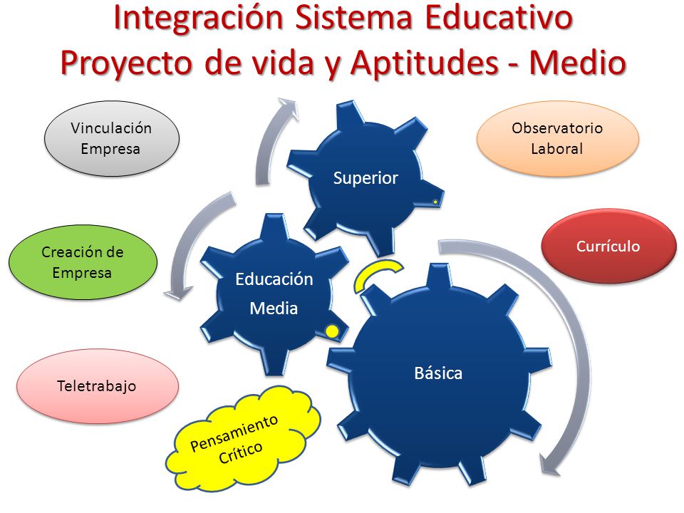 Integración Sistema Educativo Proyecto de vida y Aptitudes - Medio