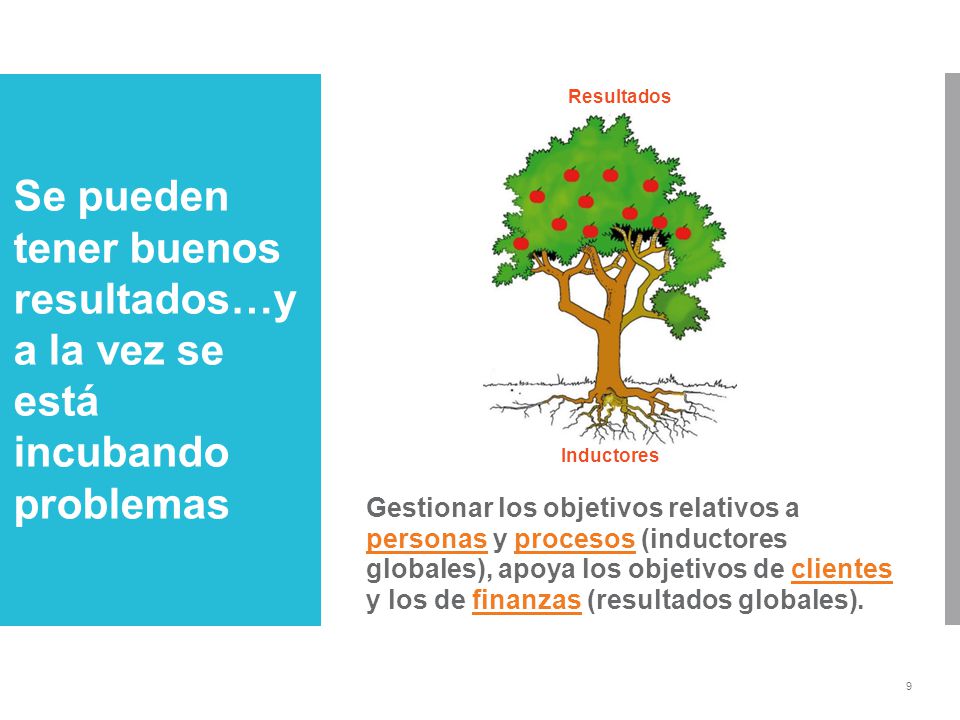 Inductores Resultados. Se pueden tener buenos resultados…y a la vez se está incubando problemas.