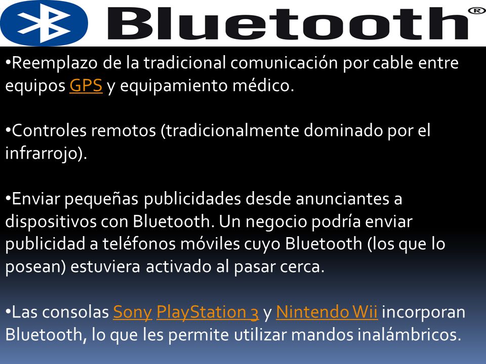 Reemplazo de la tradicional comunicación por cable entre equipos GPS y equipamiento médico.