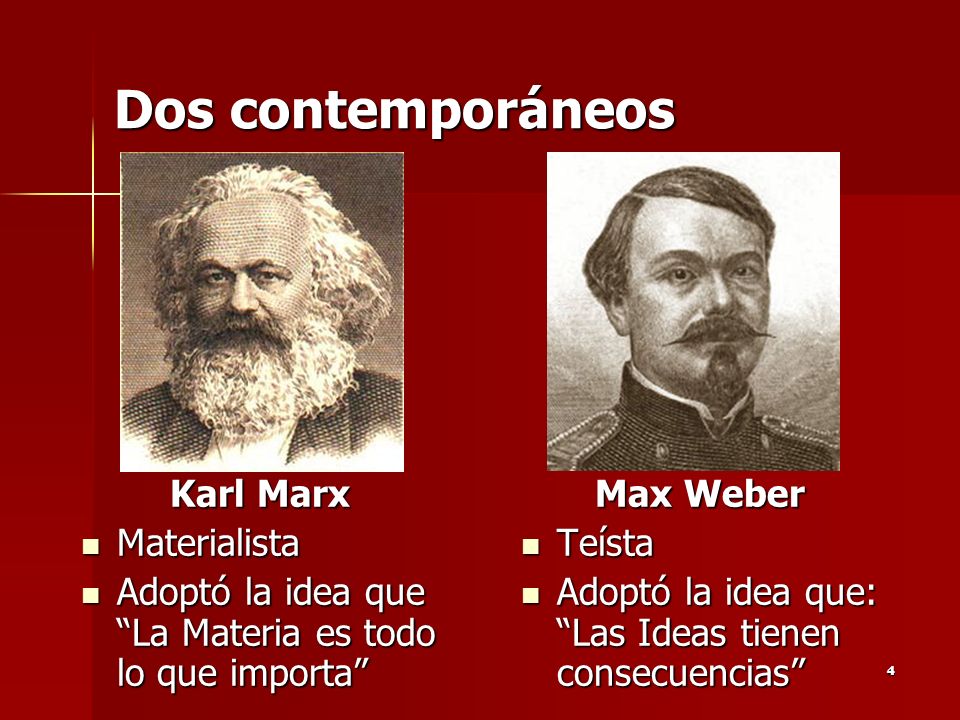 Dos contemporáneos Karl Marx Materialista