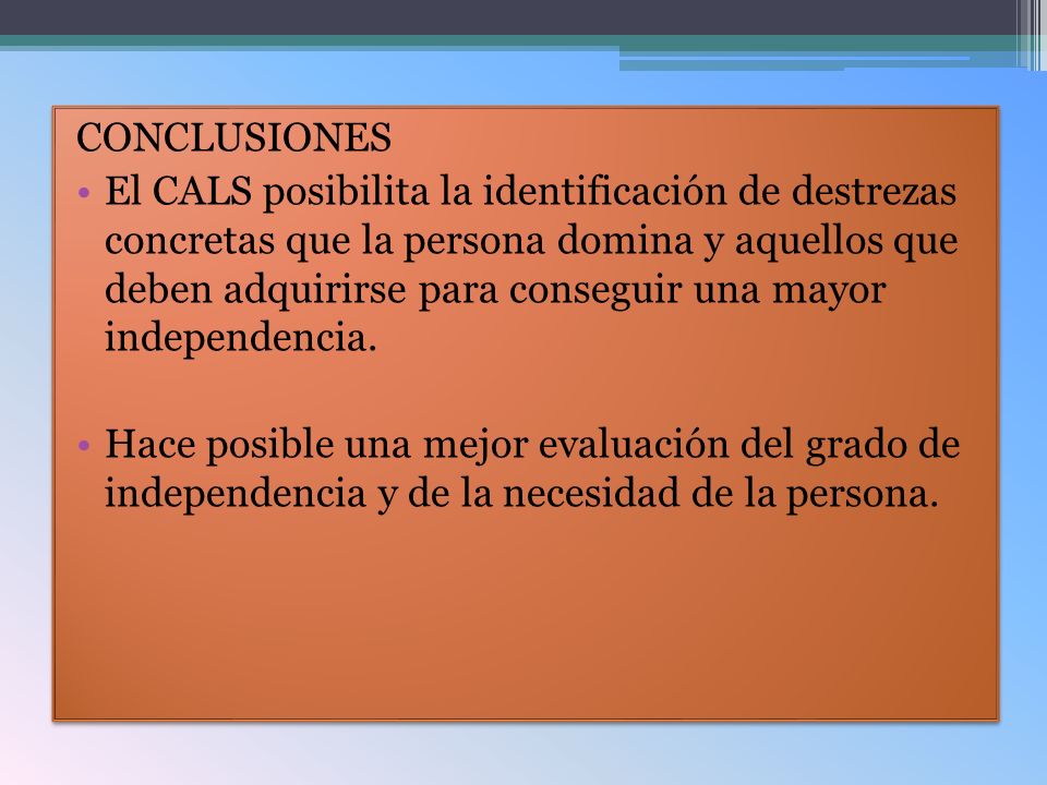 CONCLUSIONES CONCLUSIONES