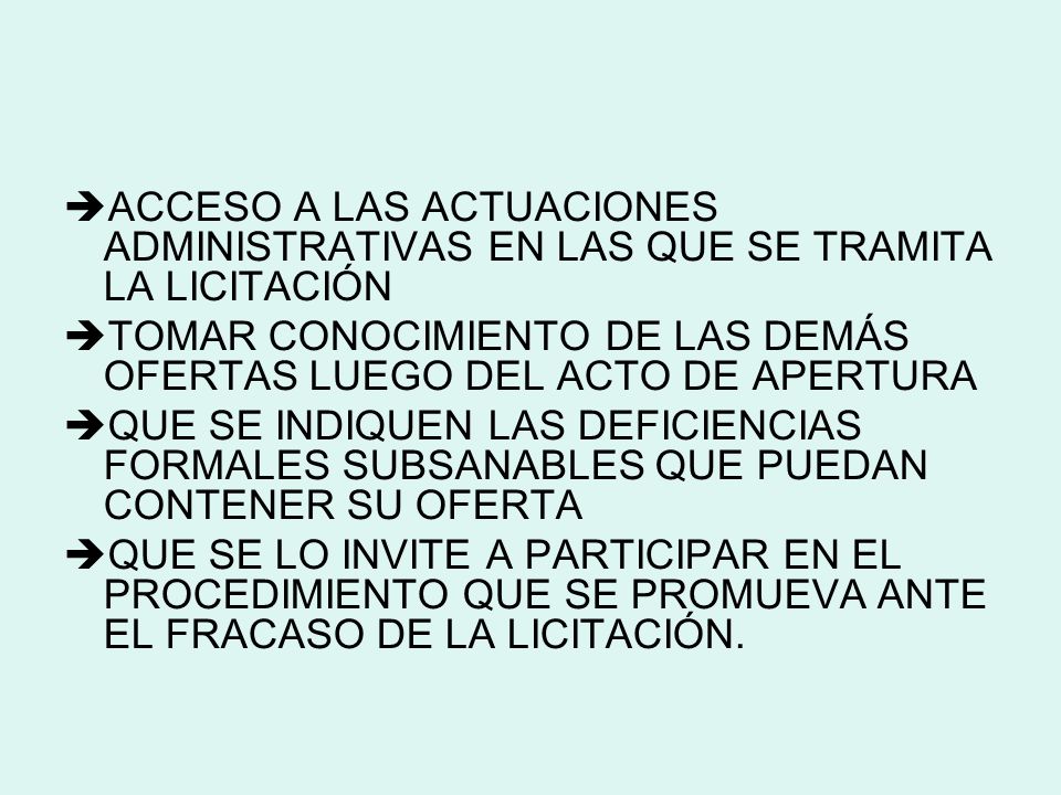 ACCESO A LAS ACTUACIONES ADMINISTRATIVAS EN LAS QUE SE TRAMITA LA LICITACIÓN