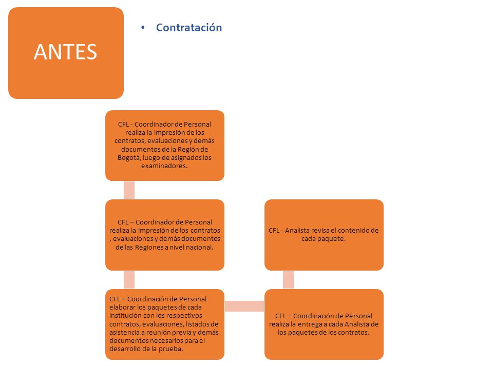 CFL - Analista revisa el contenido de cada paquete.