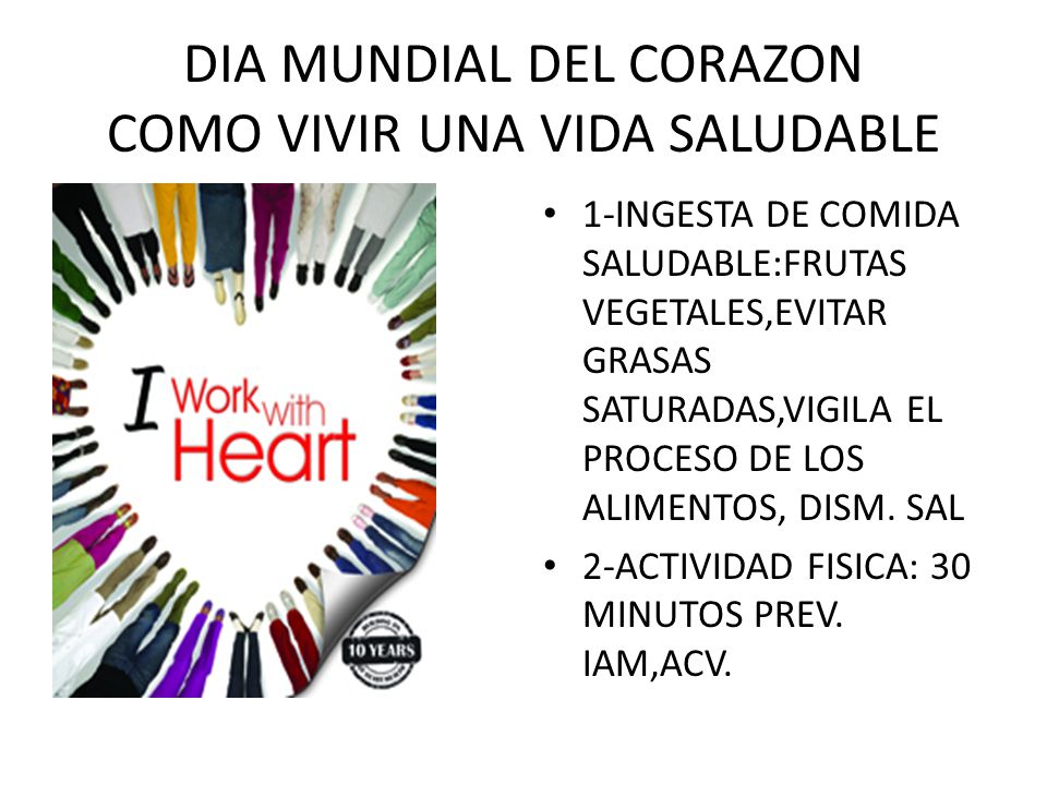 DIA MUNDIAL DEL CORAZON COMO VIVIR UNA VIDA SALUDABLE