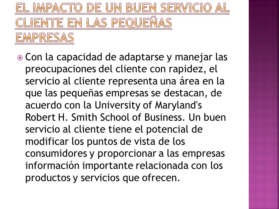 El impacto de un buen servicio al cliente en las pequeñas empresas