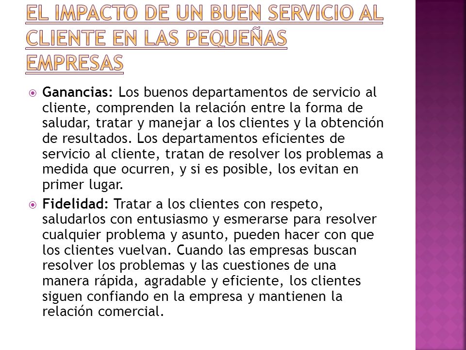 El impacto de un buen servicio al cliente en las pequeñas empresas