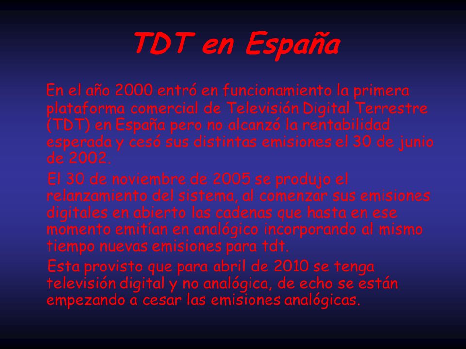 TDT en España
