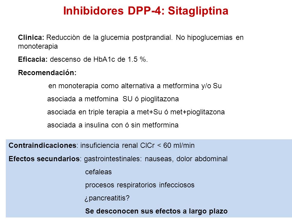 Inhibidores DPP-4: Sitagliptina