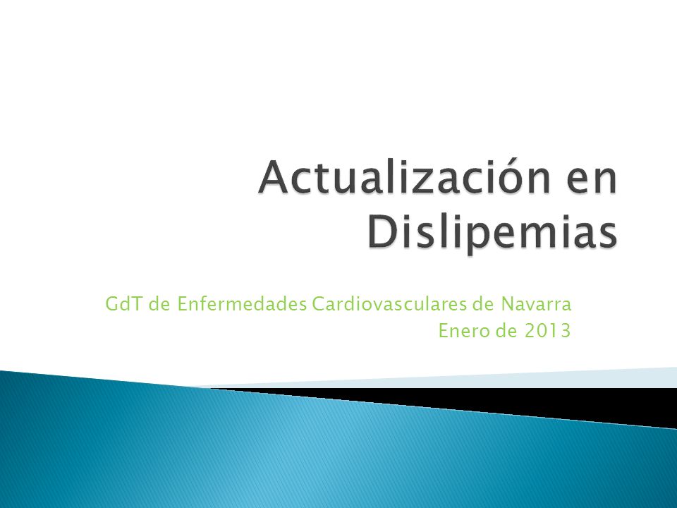 Actualización en Dislipemias