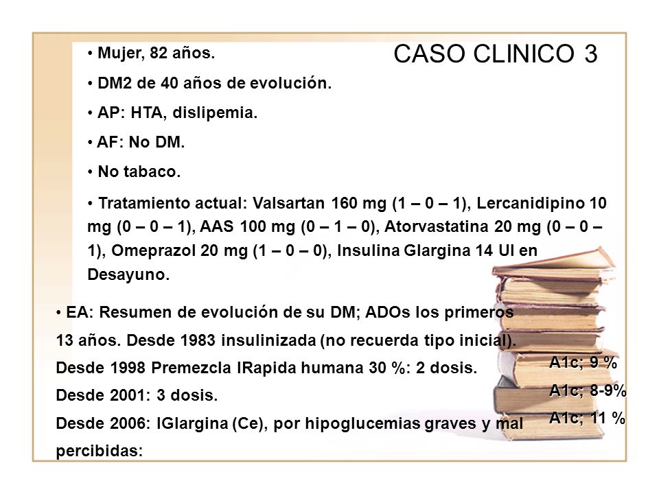 CASO CLINICO 3 Mujer, 82 años. DM2 de 40 años de evolución.