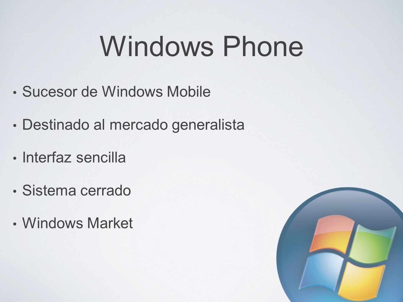 Windows Phone Sucesor de Windows Mobile