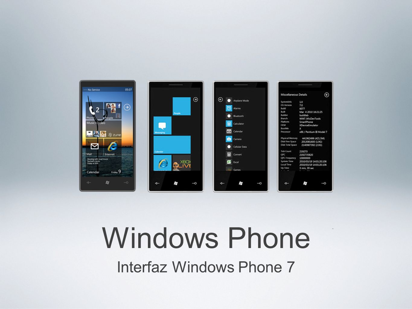Interfaz Windows Phone 7