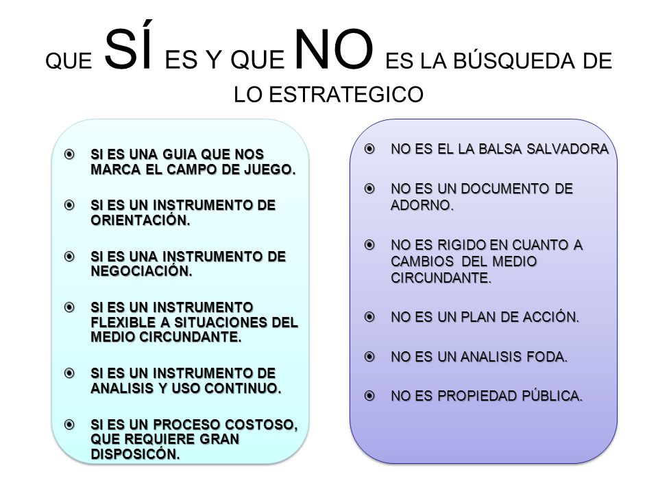 QUE SÍ ES Y QUE NO ES LA BÚSQUEDA DE LO ESTRATEGICO