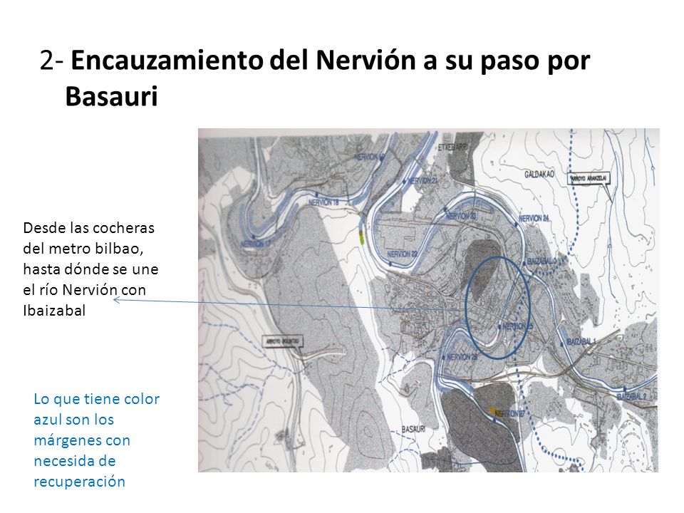 2- Encauzamiento del Nervión a su paso por Basauri