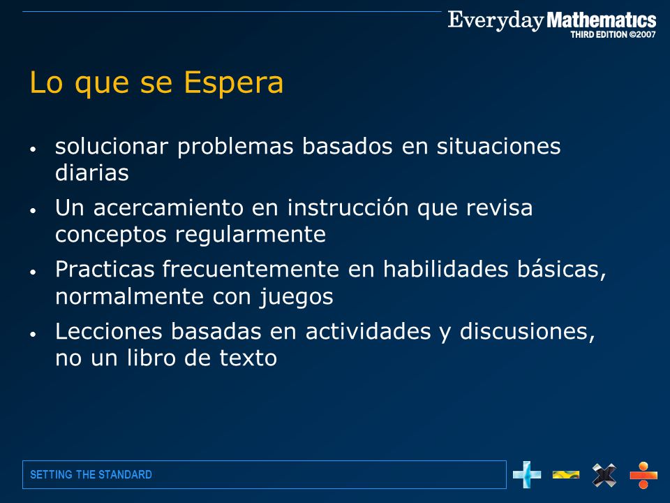 Lo que se Espera solucionar problemas basados en situaciones diarias