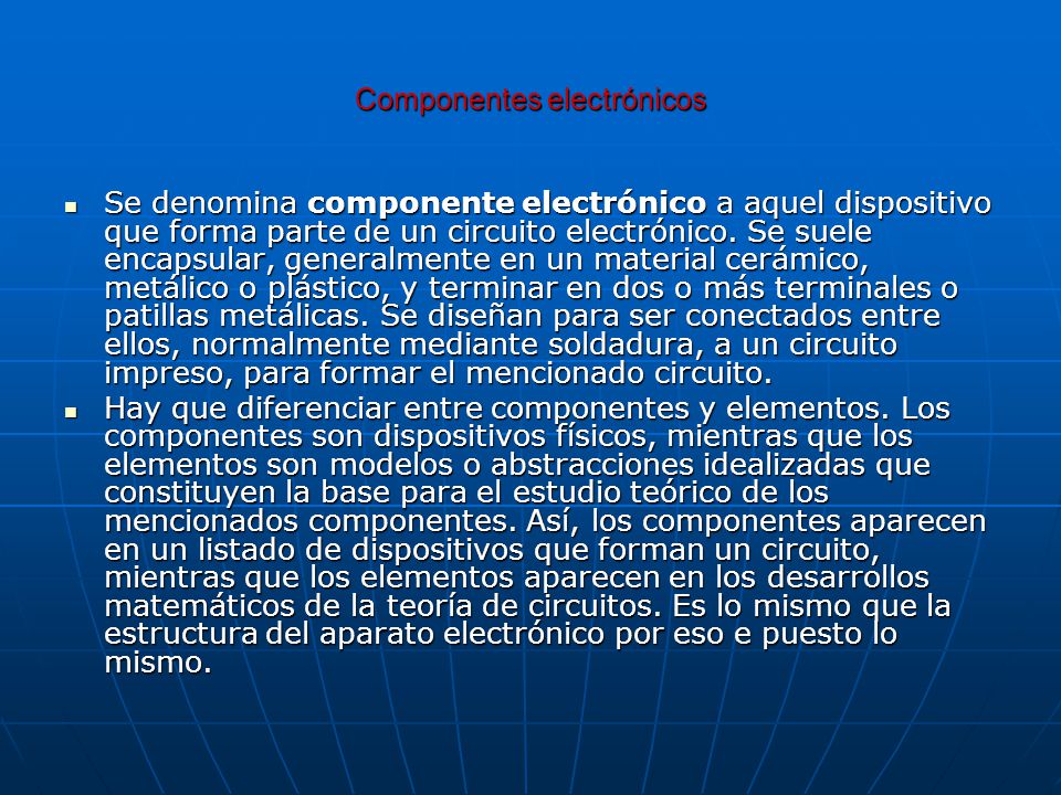 Componentes electrónicos